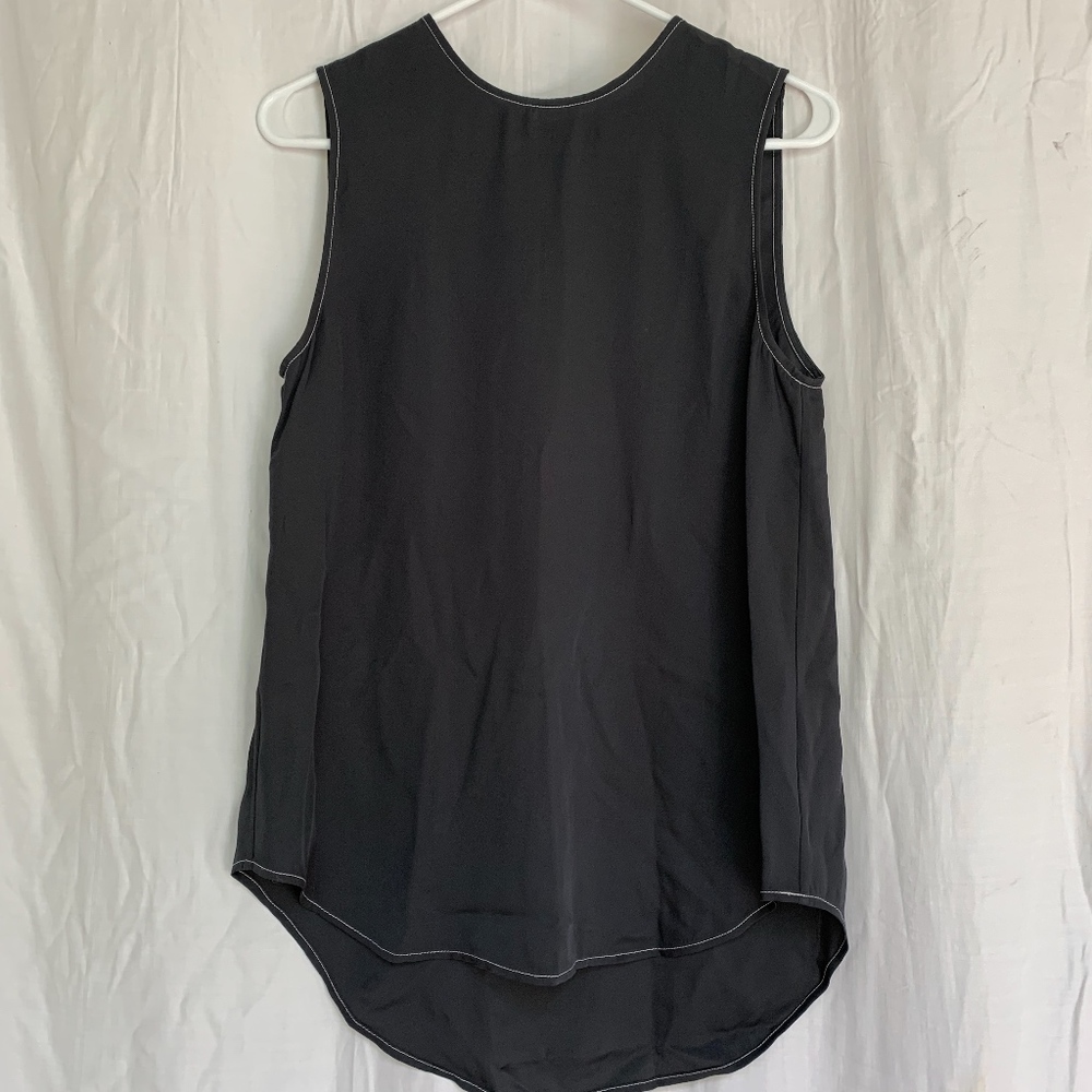 Theory - Women's Silk Black Sleeveless Blouse